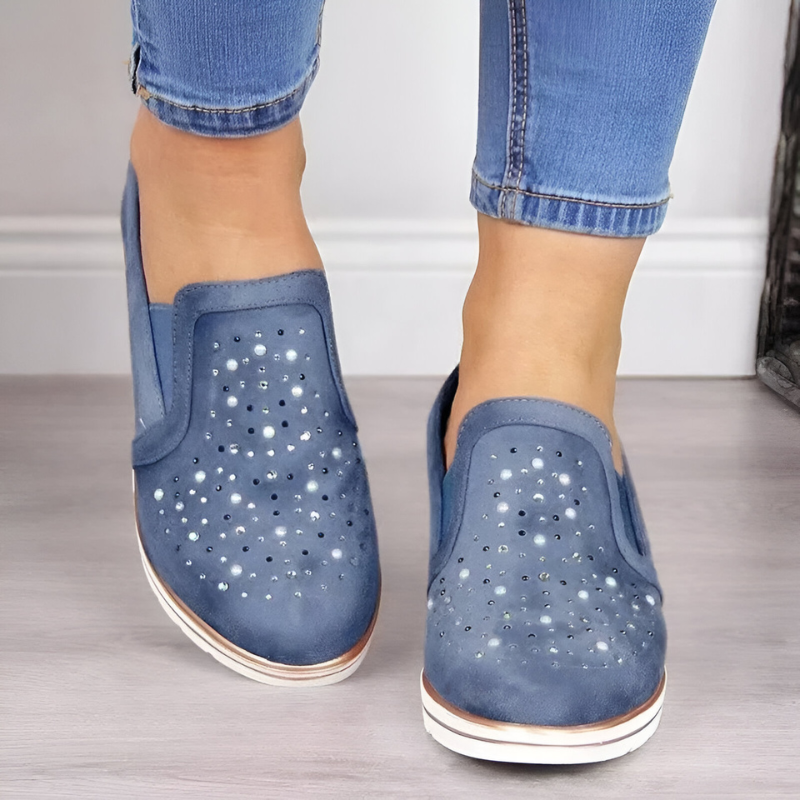 Lisa™ | Orthopedic Wedge Loafers with Rhinestones 1+1 FREE