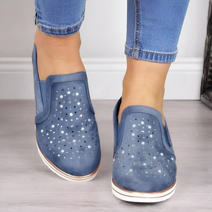 Lisa™ | Orthopedic Wedge Loafers with Rhinestones 1+1 FREE