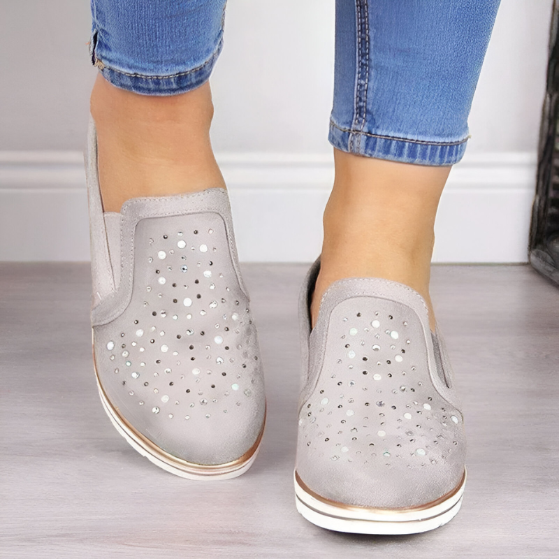 Lisa™ | Orthopedic Wedge Loafers with Rhinestones 1+1 FREE