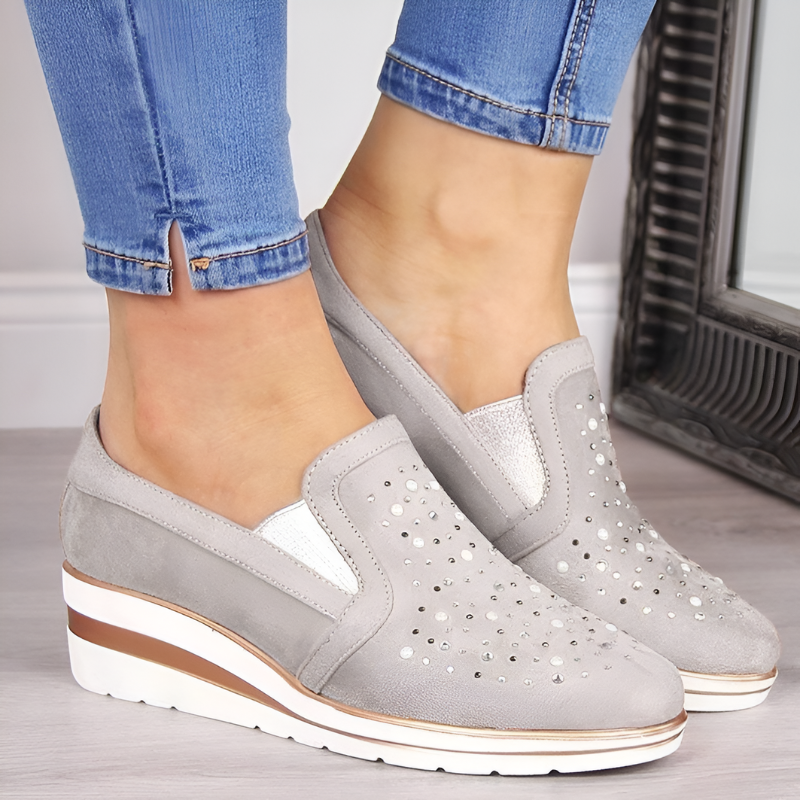Lisa™ | Orthopedic Wedge Loafers with Rhinestones 1+1 FREE