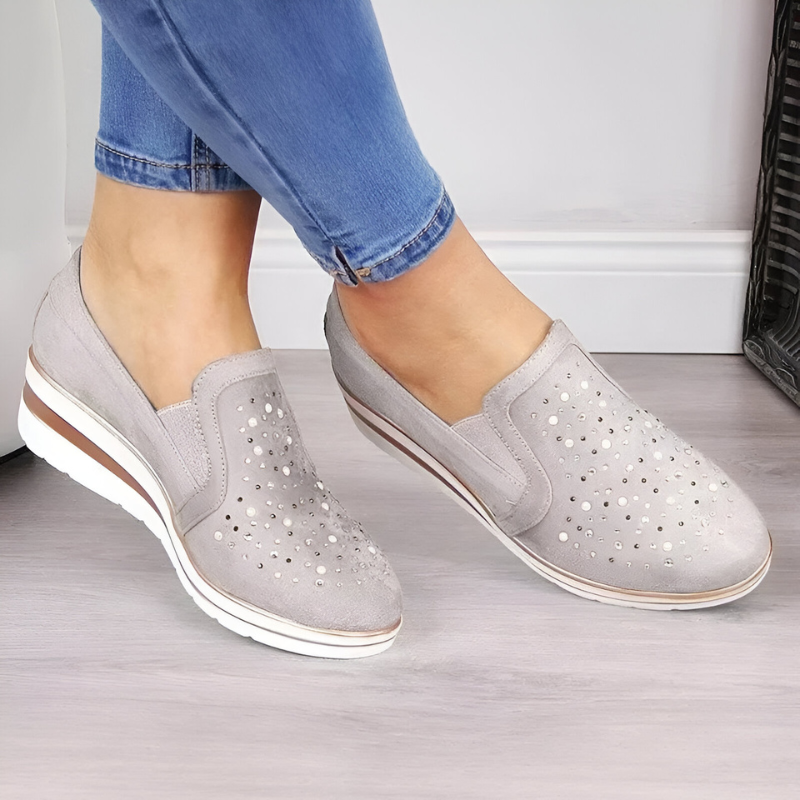 Lisa™ | Orthopedic Wedge Loafers with Rhinestones 1+1 FREE