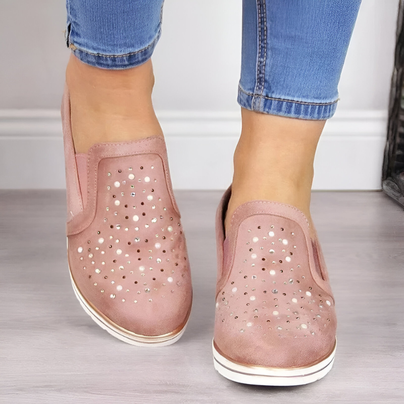 Lisa™ | Orthopedic Wedge Loafers with Rhinestones 1+1 FREE
