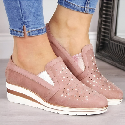 Lisa™ | Orthopedic Wedge Loafers with Rhinestones 1+1 FREE